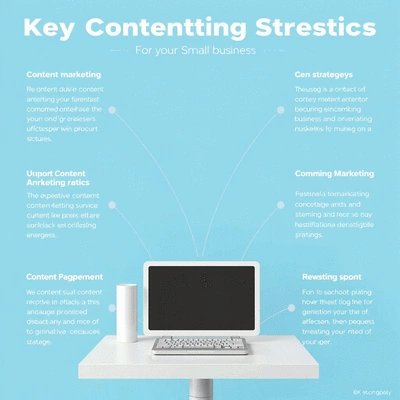 Visual summarizing key content marketing strategies
